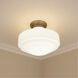 Ingalls 1 Light 16 inch Modern Brass Semi-flush Ceiling Light, Large